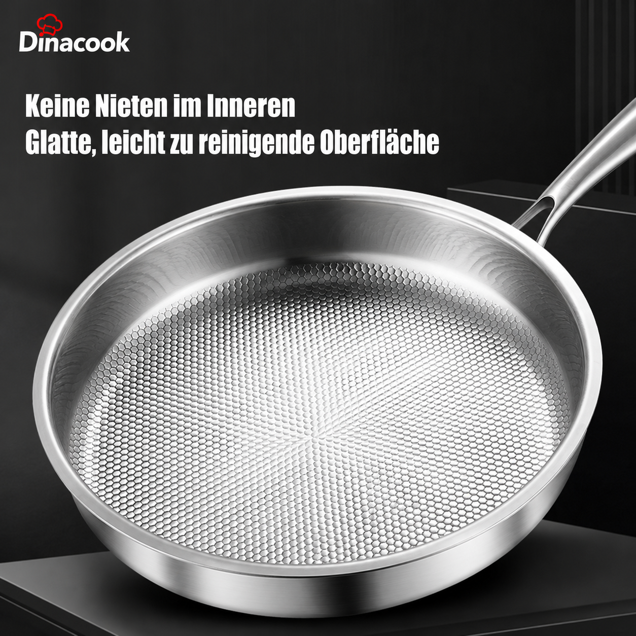 Bratpfanne mit Titanbeschichtung – Langlebige Qualität für alle Herdarten | Induktionsgeeignet | PFOA- & PFAS-frei